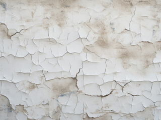 Shabby paint and cracked plaster create a textured surface - obrazy, fototapety, plakaty