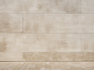 Cement and beige wall facade in suburban neighborhood, adding detail to design