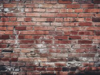 Background showcases vintage and modern red brick wall