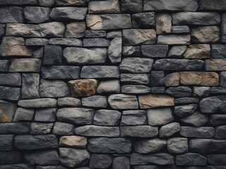Background exhibits textured surface of masonry stone
