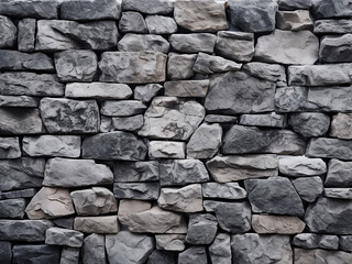 Fototapeta premium Grey stone wall's texture stands out against gray background