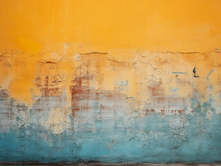 Wall texture highlighted in close-up against a colored wall