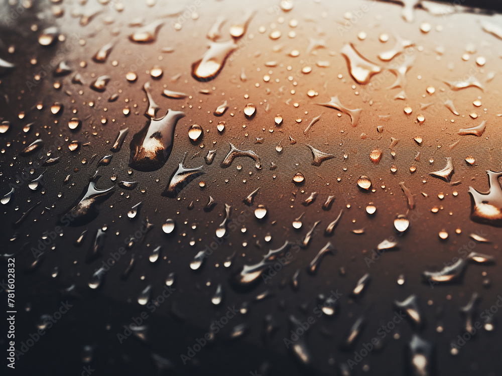 Poster Design-oriented abstract background and texture with water drops on car surface