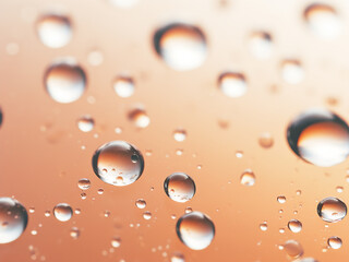 Close-up view captures water droplets glistening on a light background