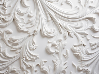 Detailed view of white wallpaper texture from the front