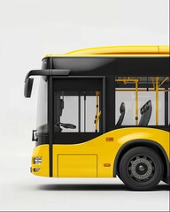 yellow school bus isolated