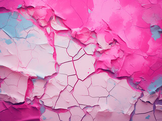 A mesmerizing abstract photo captures the pink loft cracks on painted floor