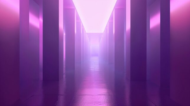 Vibrant Purple Interior. Modern Creative Architectural Space.