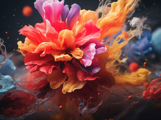 Obraz premium Explore the vivid world of abstract art, unleashing boundless imagination