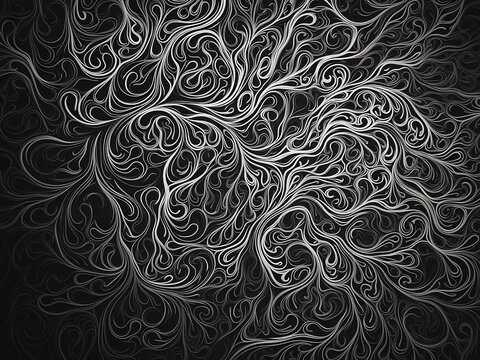 Mesmerizing interplay of black and white tones captivates in this abstract image