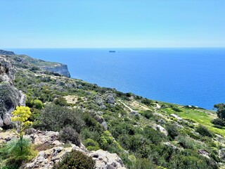 Beautiful Blue Grotto in Malta. Sunny day - 781605686