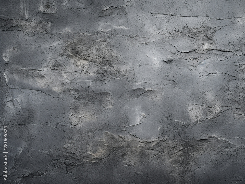 Poster dark gray plaster texture serves as background element