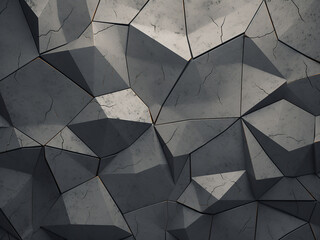 Abstract faceted geometric concrete background presented in 3D rendering - obrazy, fototapety, plakaty