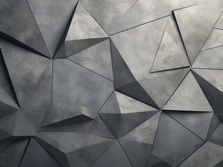 3D rendering depicts abstract faceted geometric concrete background - obrazy, fototapety, plakaty
