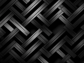 Striking geometric artwork: black stripes create a seamless lattice