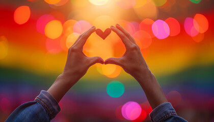 pride and love rainbow background - obrazy, fototapety, plakaty