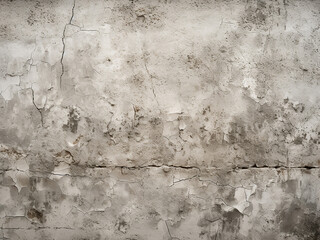 Obraz premium Uneven rough concrete wall, shabby and cracked, serves as the background