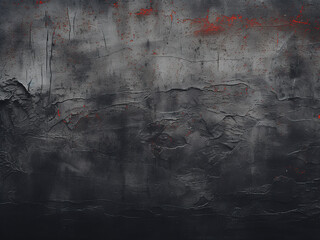 Grunge-style close-up view of hard old painted black wall texture - obrazy, fototapety, plakaty