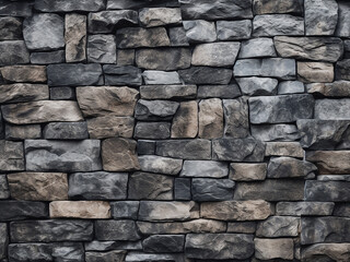 Fototapeta premium Stone blocks' texture shows small overlaps in arrangement