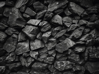 Rock stone wall's black and white abstract texture for design elements
