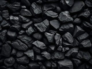 Abstract monochrome background features black stone texture - obrazy, fototapety, plakaty