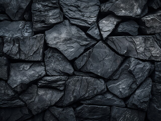 Abstract grunge texture embellishes the surface of black stone