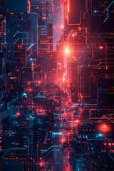 Fototapeta premium a futuristic hacking technology