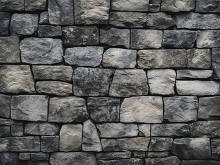 Small square parts of elegant stone wall in close-up
