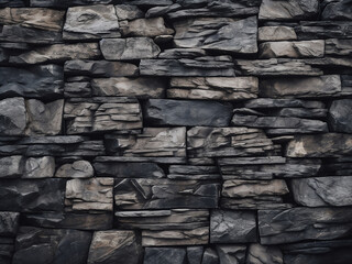 Fototapeta premium Close-up reveals small square parts composing elegant stone wall