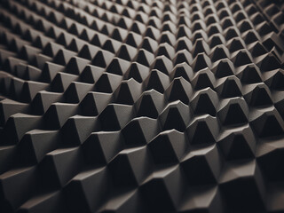 Acoustic foam panel pattern showcased in close-up
