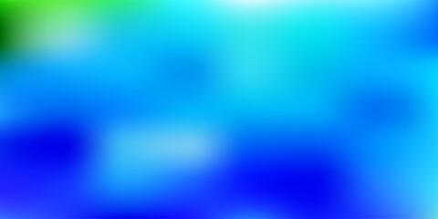 Light blue, green vector abstract blur template.