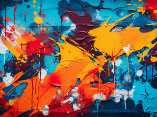 Abstract background showcases graffiti peeling off concrete wall