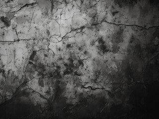Rough textured surface adds depth to black and white grunge backdrop
