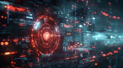 Obraz premium a futuristic hacking technology