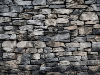 Obraz premium Close-up shot capturing the texture of an aged gray stone wall