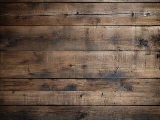Old grunge wooden wall serves as a backdrop for various settings - obrazy, fototapety, plakaty