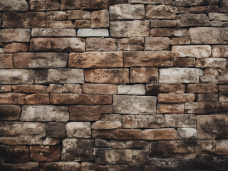 Background textures of old stone brick walls with vintage filter