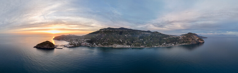 Landscape of Ischia from the south side - obrazy, fototapety, plakaty