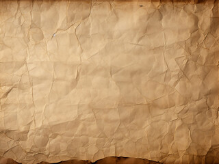Empty copy space available on background of old, rumpled paper - obrazy, fototapety, plakaty
