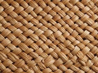 Textured surface of raffia weave knitted fabric creates an intricate pattern - obrazy, fototapety, plakaty