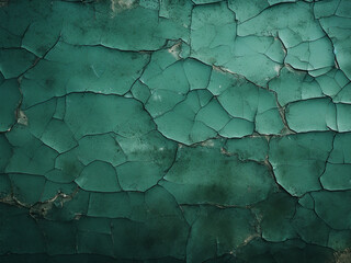 Square orientation vignette background features cracked green wall texture