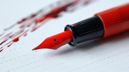 Felt-tip pen with open cap close-up - obrazy, fototapety, plakaty