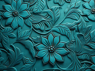 Vertical surface features turquoise relief pattern