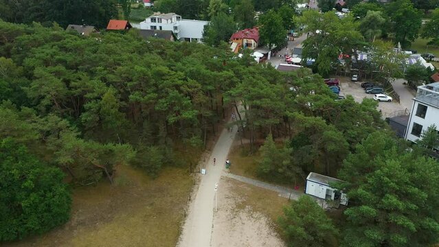 Road To The Beach Rowy Sciezka Na Plaze Aerial View Poland