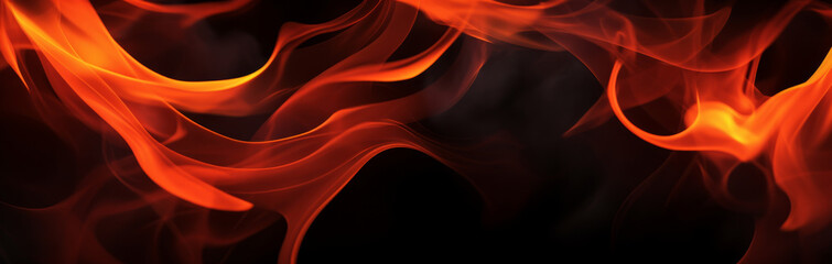 Flames Background. Intense Flames And Heat Emanating From Blazing Fire. Generative AI - obrazy, fototapety, plakaty