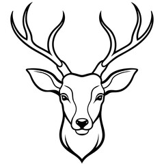 deer head isolated illustration