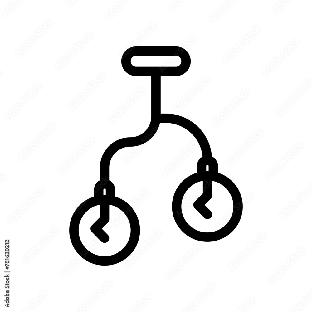 Poster hanging chandelier vector. lamp line vector logo icon. outline of a light bulb with a shade. top dec