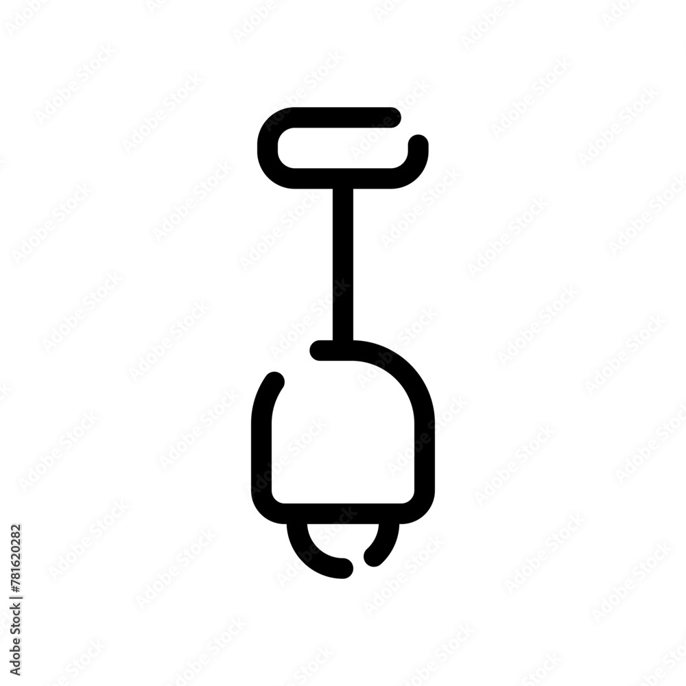Poster hanging chandelier vector. lamp line vector logo icon. outline of a light bulb with a shade. top dec