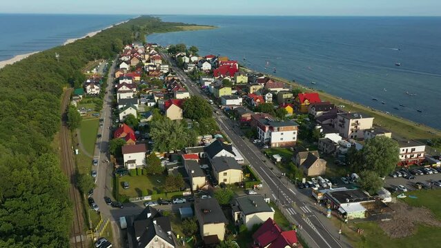 Beautiful Landscape Chalupy Piekny Krajobraz Aerial View Poland