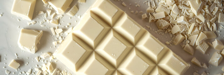 White chocolate from top down view